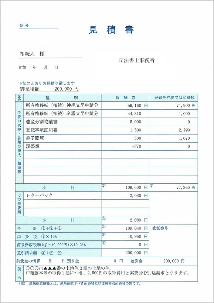 ちょっと知りたい相続登記費用のお話・・そのお見積り高いですか？安いですか？中身をチェック！